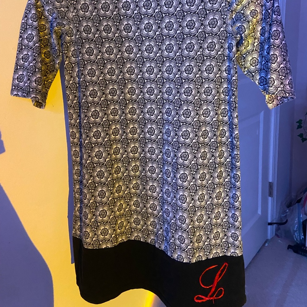 L monogrammed dress